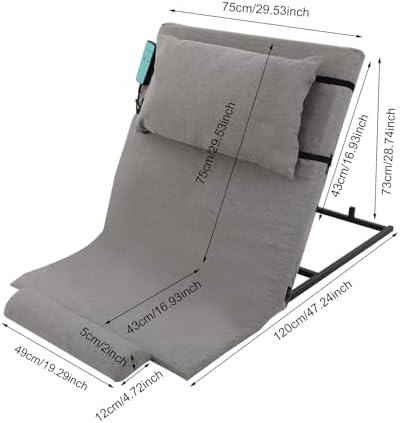 Electric Adjustable Bed Back Rest for Elderly and Disabled 300lbs Grey
