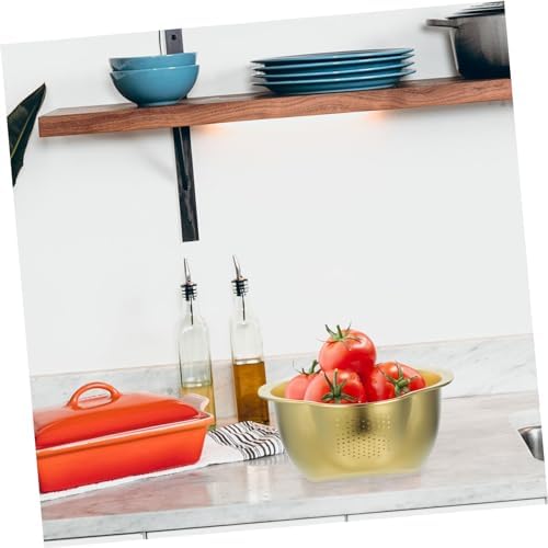 Luxshiny Stainless Steel Colander with Drain Basket