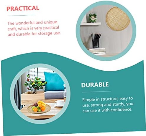 3pcs Natural Bamboo Colander Baskets with Cross Lid