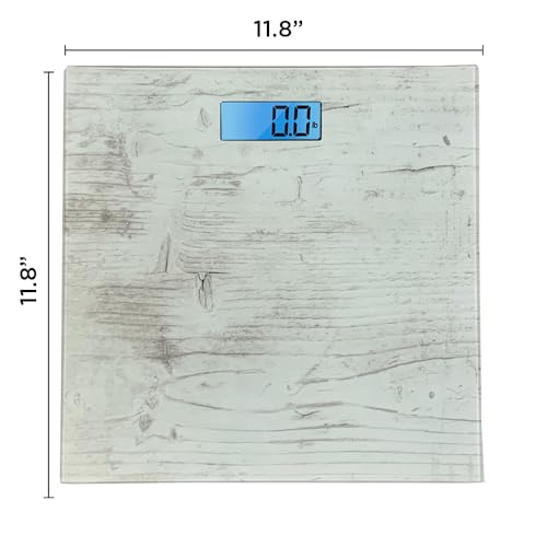yaco CAMEO Digital Bathroom Scale with LCD and Tempered Glass