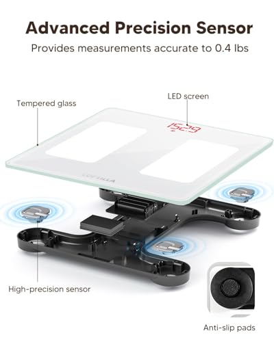 LOFTILLA Digital Bathroom Scale 400lb Accurate Weight Monitor