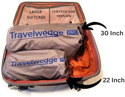 Travelwedge Self-Inflating Bed Wedge Pillow - 30 Inch Checked Bag Version 1