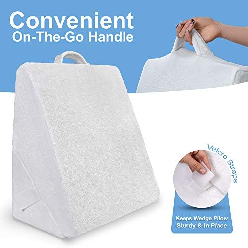 ONDEKT Adjustable Bed Wedge Pillow with Cooling Gel Memory Foam 1