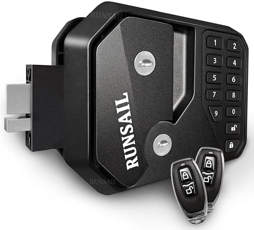 RUNSAIL RV Door Lock with 12-Digit Keypad Remote and Backup Key