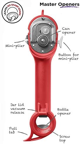 Kuhn Rikon Auto Safety Master Opener Red 9x275 Inches