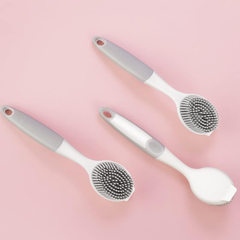 AMORBASE Dish Scrubber with Scraper Tip and Soft Bristles 1