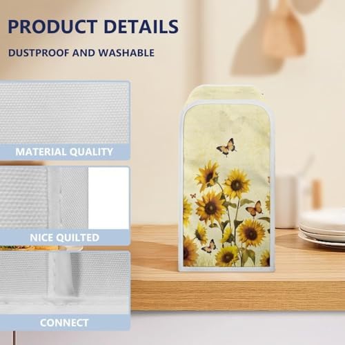 TODIYADDU Yellow Sunflower Can Opener Cover for Women
