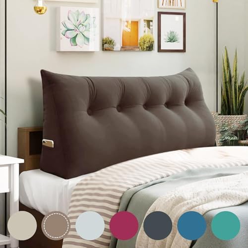 Rucener 11 lbs Queen Wedge Pillow with Side Pockets 1