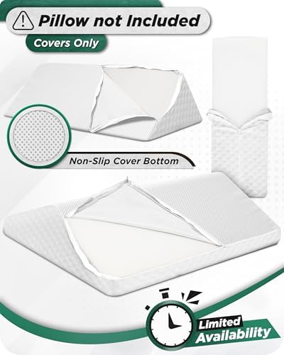Lunix Replacement Cover for LX6 3pcs Wedge Pillow Set - Air White 1