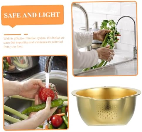 Hoement Stainless Steel Colander with Fine Mesh Drain Basket for Kitchen Use