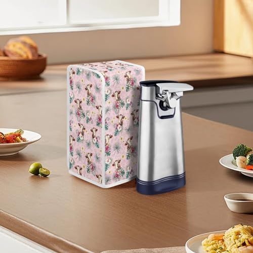 ZUXONGSY Electric Can Opener Dust Cover with Tropical Palm Design