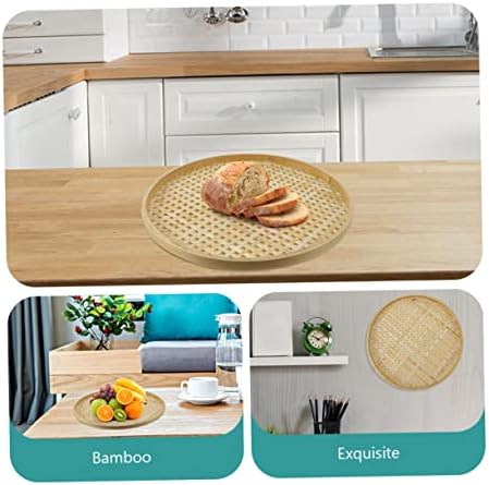 3pcs Natural Bamboo Colander Baskets with Cross Lid