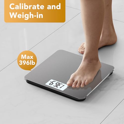 ZOETOUCH Digital Bathroom Scale with Backlit LCD and Tempered Glass