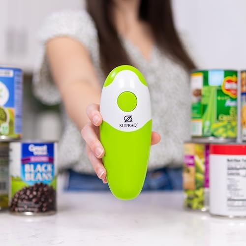 SUPRAQ Electric Can Opener with Smooth Edge Green 1