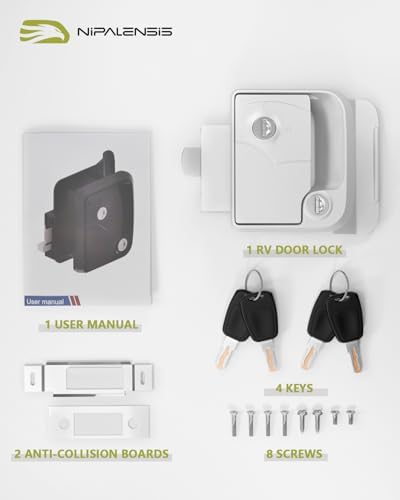 Nipalensis RV Door Lock Replacement Deadbolt - White