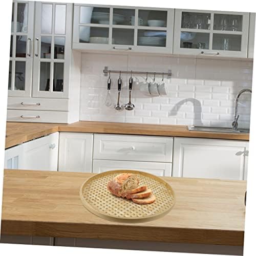 3pcs Natural Bamboo Colander Baskets with Cross Lid