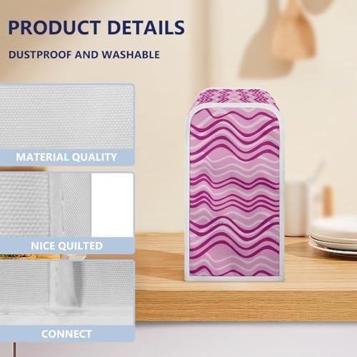 Pink Stripe Electric Can Opener Dust Cover 1