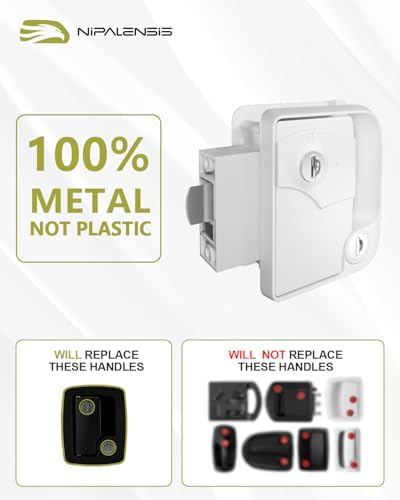 Nipalensis RV Door Lock Replacement Deadbolt - White