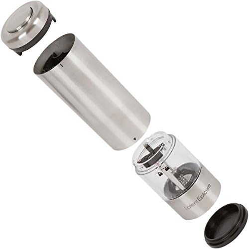 Electric Salt and Pepper Grinder - Battery Operated Adjustable One Handed