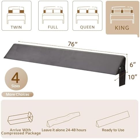 Bedluxe King Wedge Pillow Headboard - Gap Filler