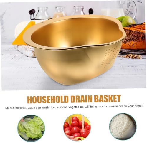 Convenient Colander with Fine Mesh for Rice and Vegetables