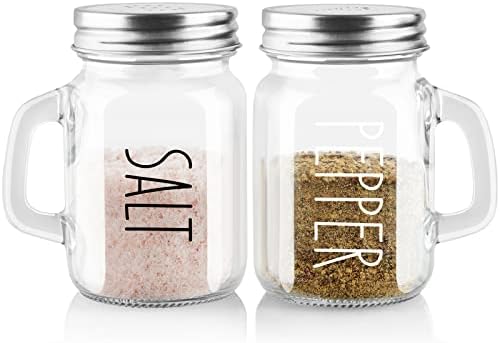 ZOSUJO 4 oz Clear Salt Pepper Shaker Set