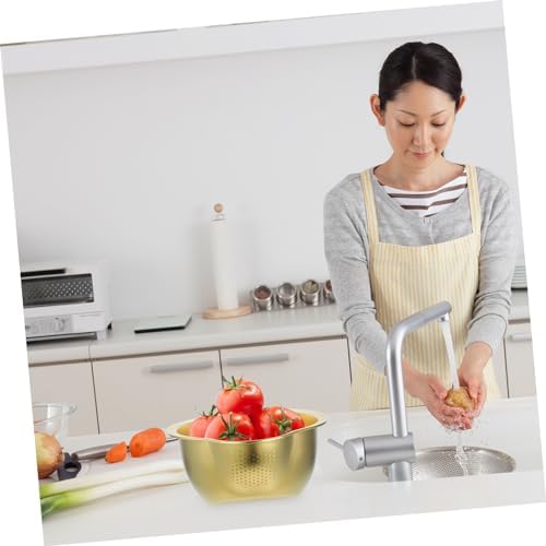 Hoement Stainless Steel Colander with Fine Mesh Drain Basket for Kitchen Use