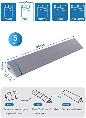 Moavica Full Size Bed Wedge Pillow Gap Filler
