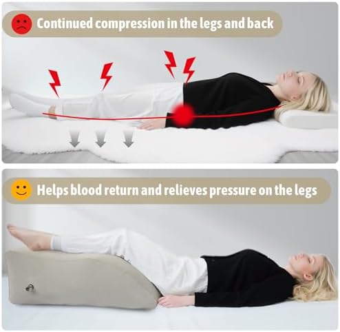 Inflatable Leg Elevation Pillow for Comfort and Swelling Relief