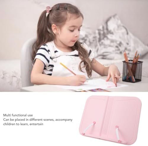 Adjustable Pink Book Stand for Tablet and Cookbook