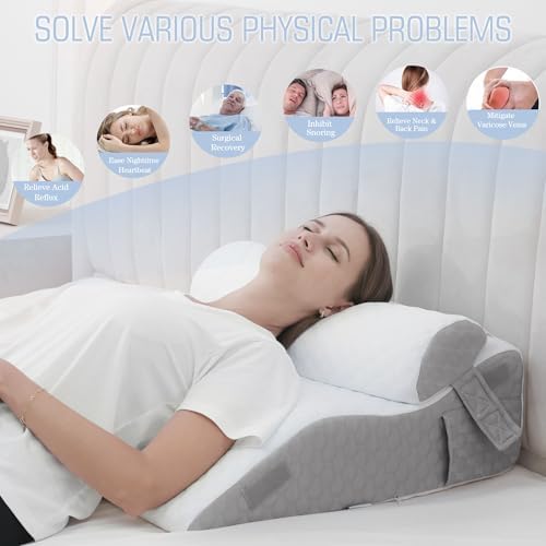 Foamalusion 2PCS Adjustable Memory Foam Wedge Pillow 1