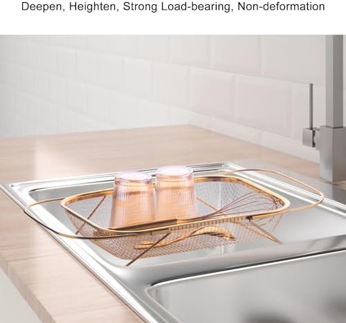 CHICIRIS Rose Gold Colander Strainer Over The Sink