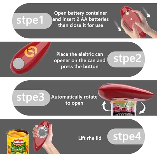2024 One Touch Electric Can Opener - Auto Switch Hands Free Food-Safe