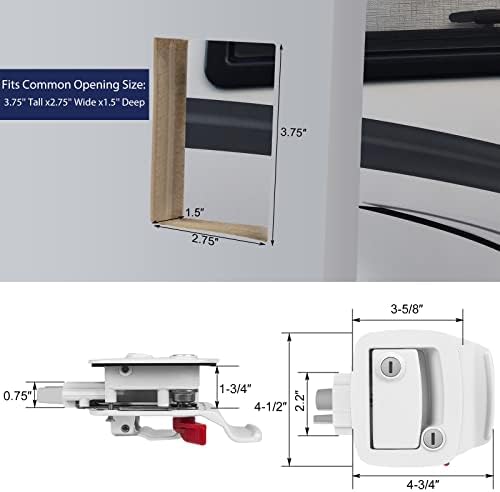 PAULINN RV Door Lock Replacement - 4 Keys Heavy Duty Zinc Alloy
