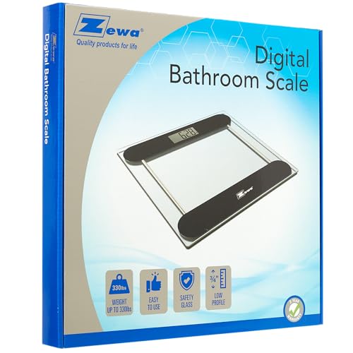 Zewa Digital Bathroom Scale with Tempered Glass 1