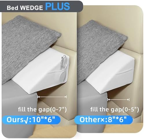Talcusble King Size Bed Wedge Pillow White