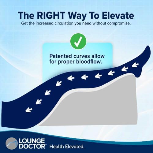 Lounge Doctor Elevating Leg Wedge Pillow - Heather Grey