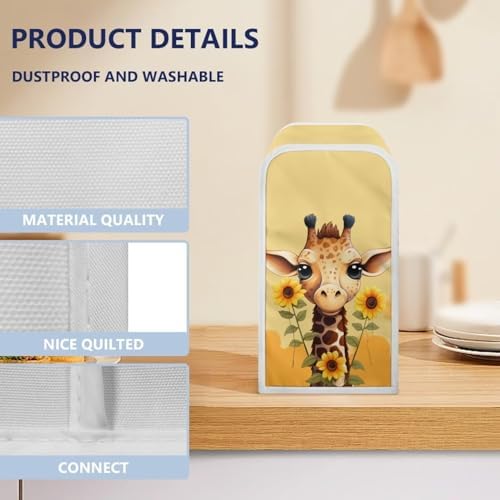 Giraffe Print Electric Can Opener Cover - Waterproof Stain Resistant Easy to Clean