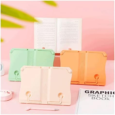 ZTHYSHXA Pink Adjustable Cookbook Stand for Home Office Kitchen