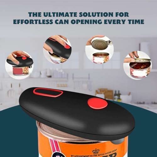 Jomoks Smooth Edge Electric Can Opener One Touch Battery Operated Hands Free
