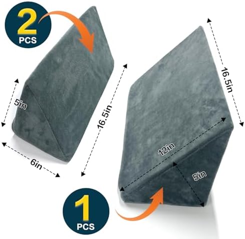 3 Packs Wedge Pillow for Neck Leg Back Support