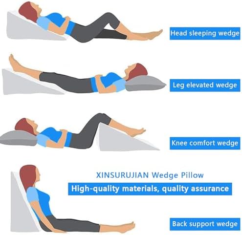 XINSURUJIAN Bed Wedge Pillow Triangle Belt Foam White
