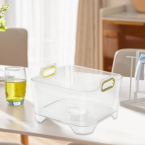 Clear Fruit Vegetable Washing Basket with Handle and Drainage