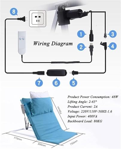 Adjustable Bed Backrest Pillow with Electric Pump System