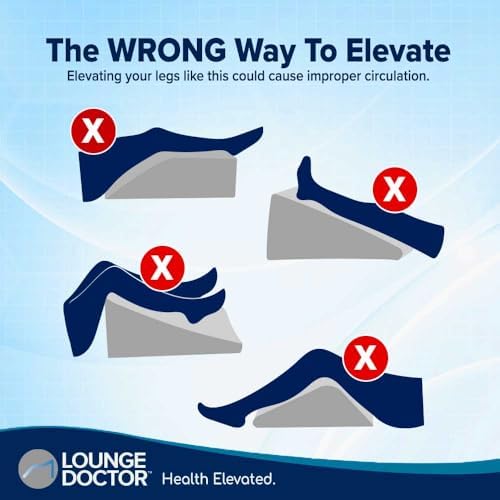 Lounge Doctor Elevating Leg Wedge Pillow - Heather Grey