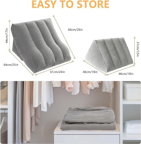 EKEPE Inflatable Wedge Pillow Set for Sleep and Travel