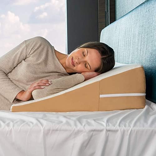 Avana Back Wedge Memory Foam Pillow with Cooling Tencel Cover 8 Inch