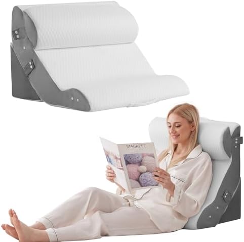 3PCS Adjustable Wedge Pillow Set for Post Surgery and Acid Reflux Relief