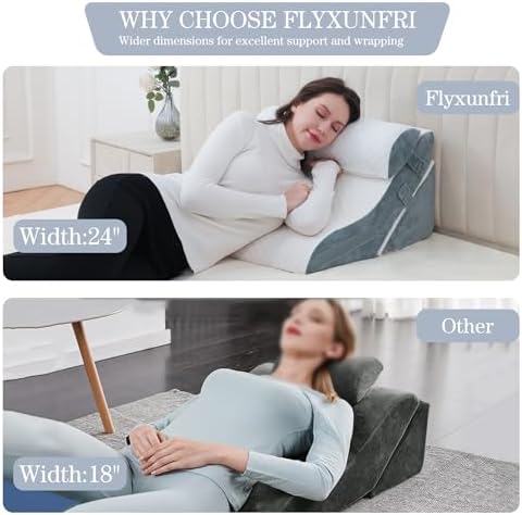 Flyxunfri 3PCS Adjustable Wedge Pillow Set