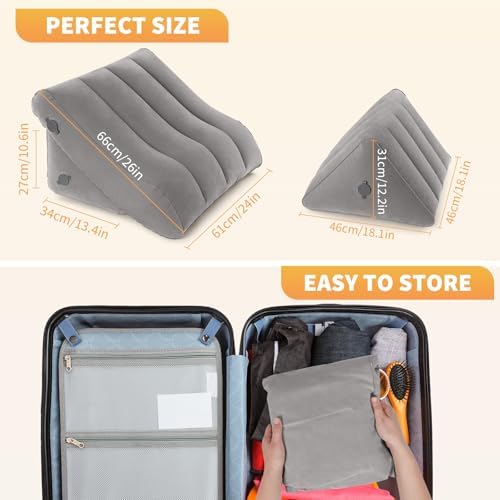 USHMA Inflatable Wedge Pillow Set - Travel Pain Relief